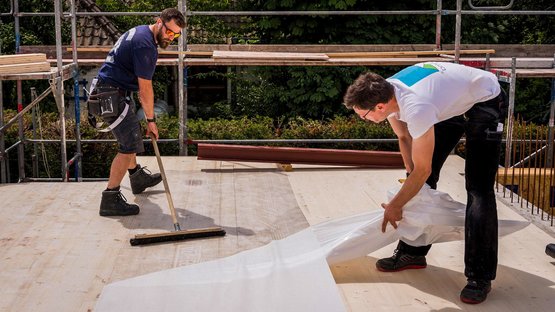 Impermeabilizzazione trasparente durante i lavori di costruzione - soffitto