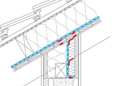 11. Raccordo alla gronda con travi a vista continui in alternativa