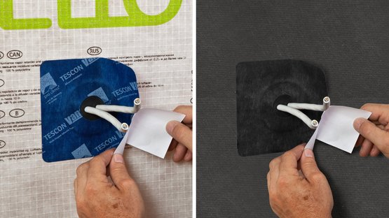 2. Rimuovere la pellicola di separazione