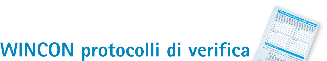 WINCON Protocolli di verifica